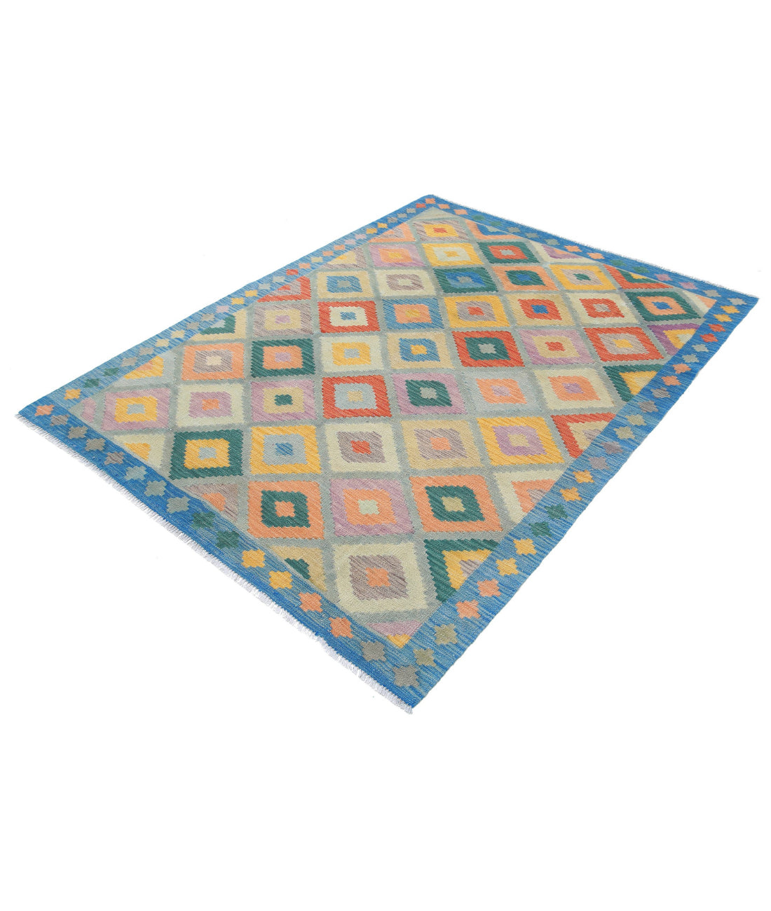 Maimana-Kilim 4'11'' X 6'5'' Hand-Knotted Wool Kilim 4'11'' x 6'5'' (148 X 193) / Multi / Multi
