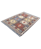 Maimana-Kilim 4'9'' X 6'6'' Hand-Knotted Wool Kilim 4'9'' x 6'6'' (143 X 195) / Grey / Grey