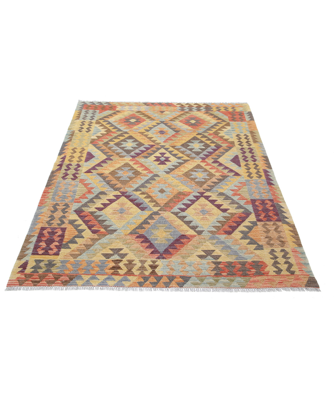 Maimana-Kilim 4'9'' X 6'6'' Hand-Knotted Wool Kilim 4'9'' x 6'6'' (143 X 195) / Multi / Multi