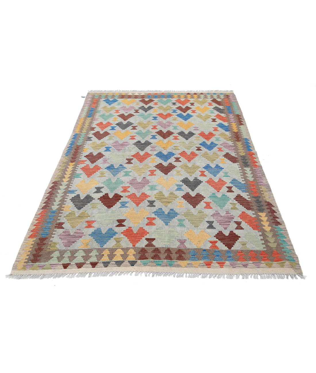 Maimana-Kilim 4'8'' X 6'7'' Hand-Knotted Wool Kilim 4'8'' x 6'7'' (140 X 198) / Multi / Multi