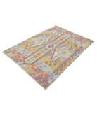 Maimana-Kilim 4'2'' X 5'11'' Hand-Knotted Wool Kilim 4'2'' x 5'11'' (125 X 178) / Multi / Multi