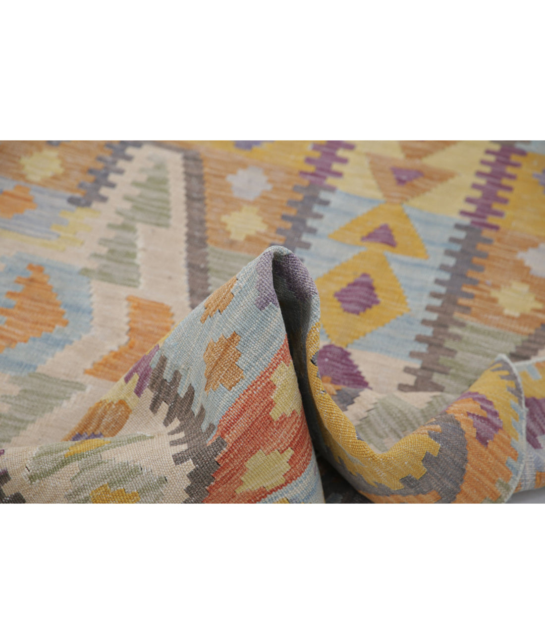 Maimana-Kilim 4'2'' X 5'11'' Hand-Knotted Wool Kilim 4'2'' x 5'11'' (125 X 178) / Multi / Multi