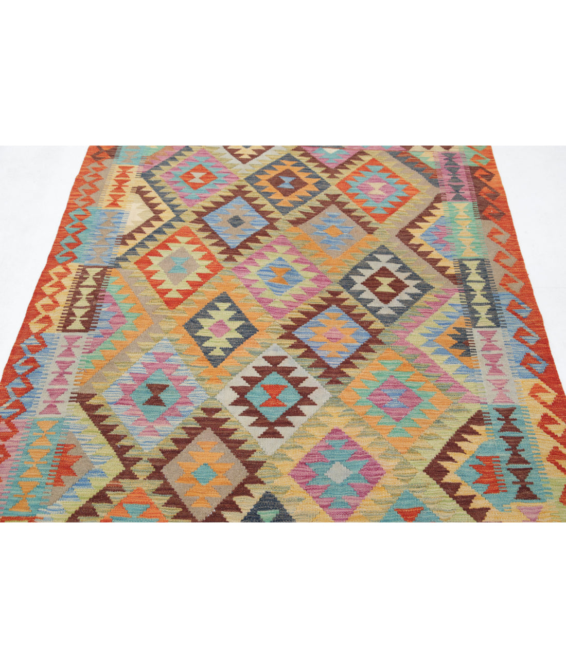 Maimana-Kilim 4'9'' X 6'6'' Hand-Knotted Wool Kilim 4'9'' x 6'6'' (143 X 195) / Multi / Multi
