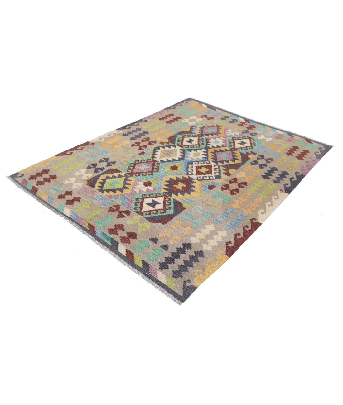 Maimana-Kilim 4'11'' X 6'5'' Hand-Knotted Wool Kilim 4'11'' x 6'5'' (148 X 193) / Multi / Multi