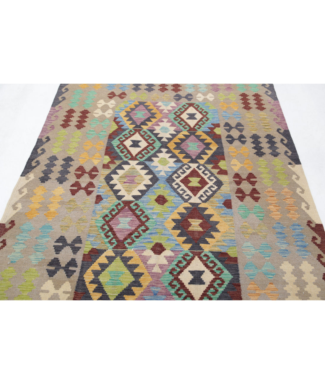 Maimana-Kilim 4'11'' X 6'5'' Hand-Knotted Wool Kilim 4'11'' x 6'5'' (148 X 193) / Multi / Multi