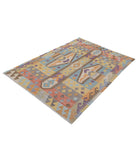 Maimana-Kilim 4'3'' X 5'10'' Hand-Knotted Wool Kilim 4'3'' x 5'10'' (128 X 175) / Multi / Multi