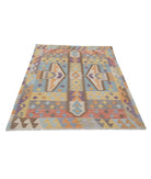 Maimana-Kilim 4'3'' X 5'10'' Hand-Knotted Wool Kilim 4'3'' x 5'10'' (128 X 175) / Multi / Multi