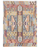 Maimana-Kilim 4'3'' X 5'10'' Hand-Knotted Wool Kilim 4'3'' x 5'10'' (128 X 175) / Multi / Multi