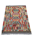 Maimana-Kilim 2'7'' X 4'3'' Hand-Knotted Wool Kilim 2'7'' x 4'3'' (78 X 128) / Multi / Multi