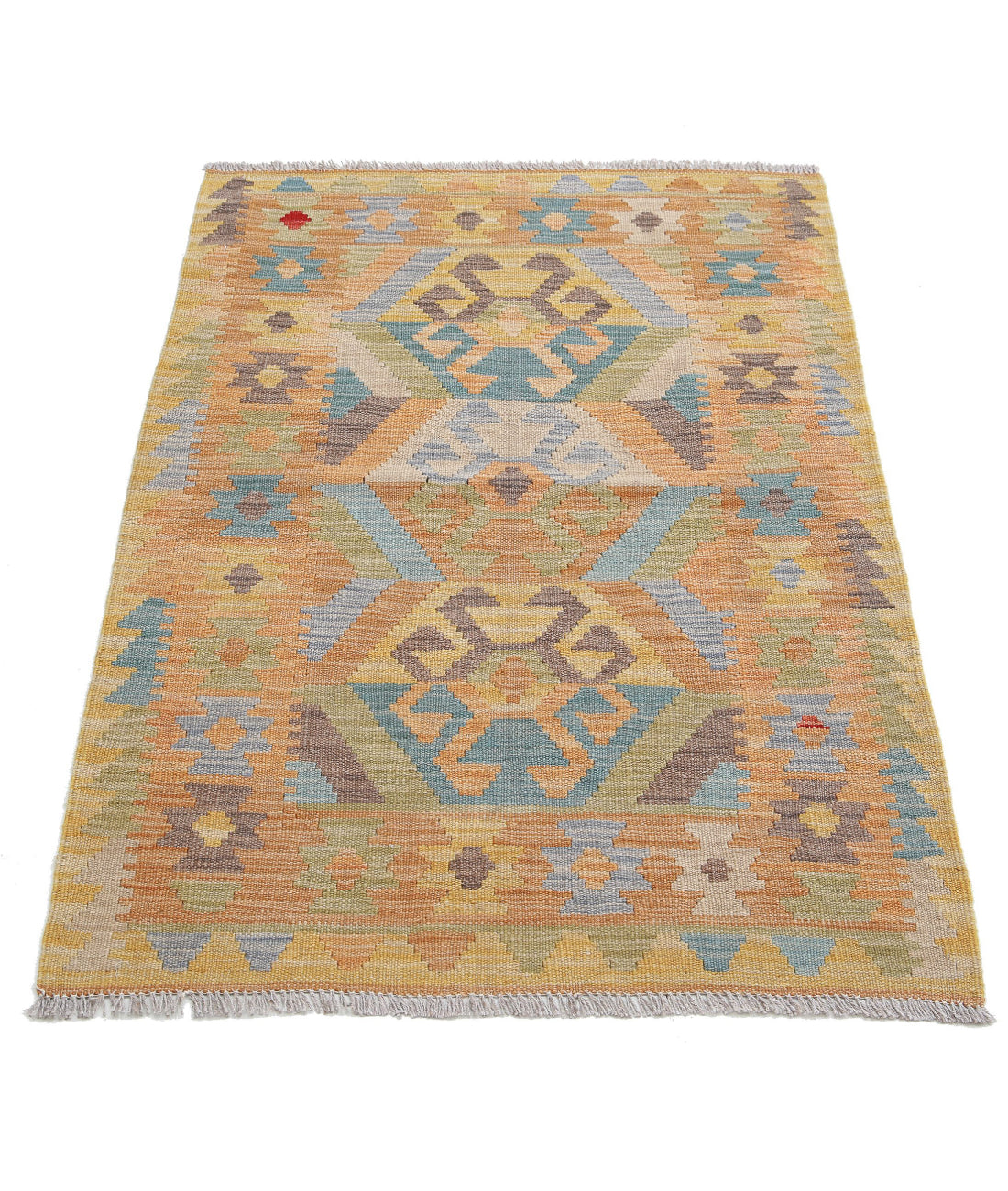 Maimana-Kilim 2'8'' X 3'11'' Hand-Knotted Wool Kilim 2'8'' x 3'11'' (80 X 118) / Multi / Multi