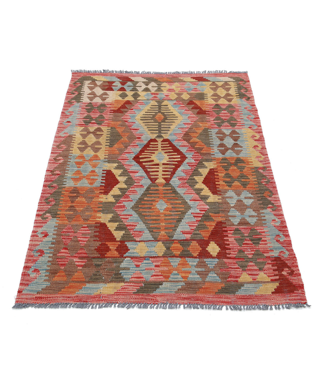 Maimana-Kilim 3'2'' X 4'10'' Hand-Knotted Wool Kilim 3'2'' x 4'10'' (95 X 145) / Multi / Multi