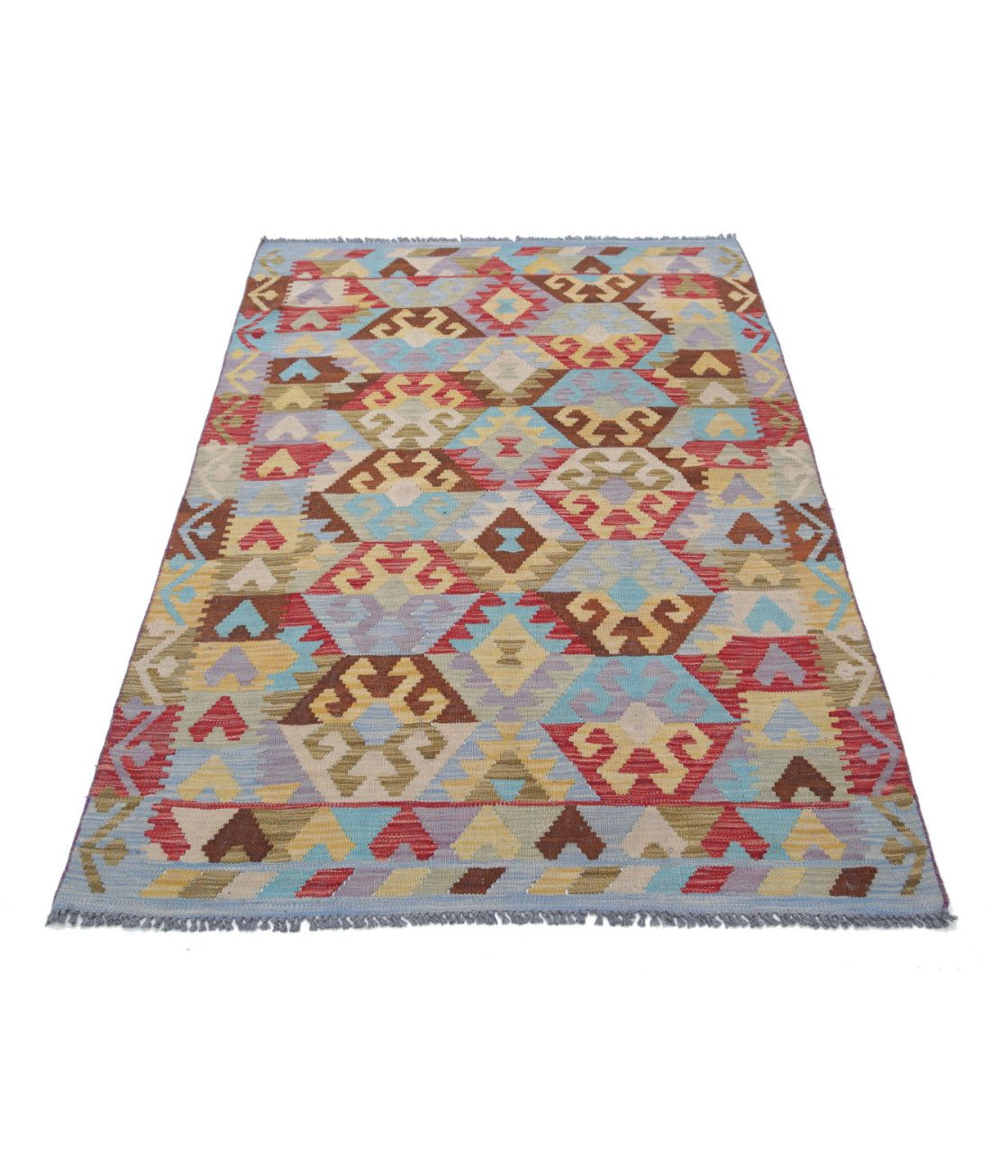 Maimana-Kilim 3'10'' X 6'0'' Hand-Knotted Wool Kilim 3'10'' x 6'0'' (115 X 180) / Multi / Multi