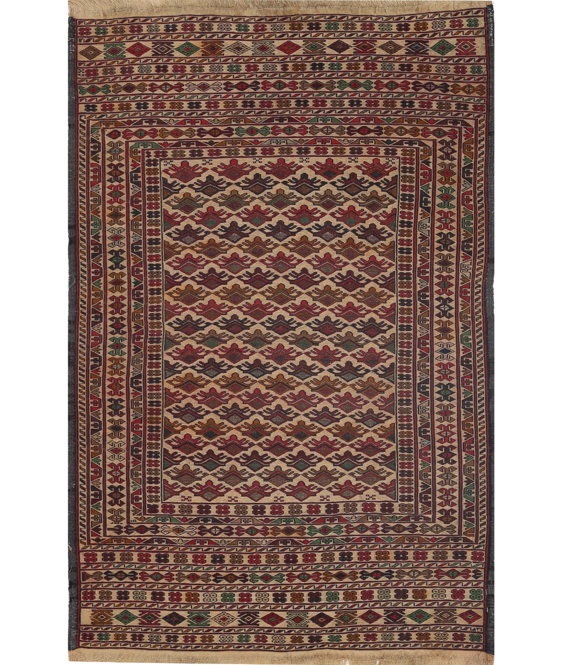 Maliki-Kilim 2'11'' X 4'8'' Hand-Woven Wool Kilim 2'11'' x 4'8'' (88 X 140) / Multi / Multi
