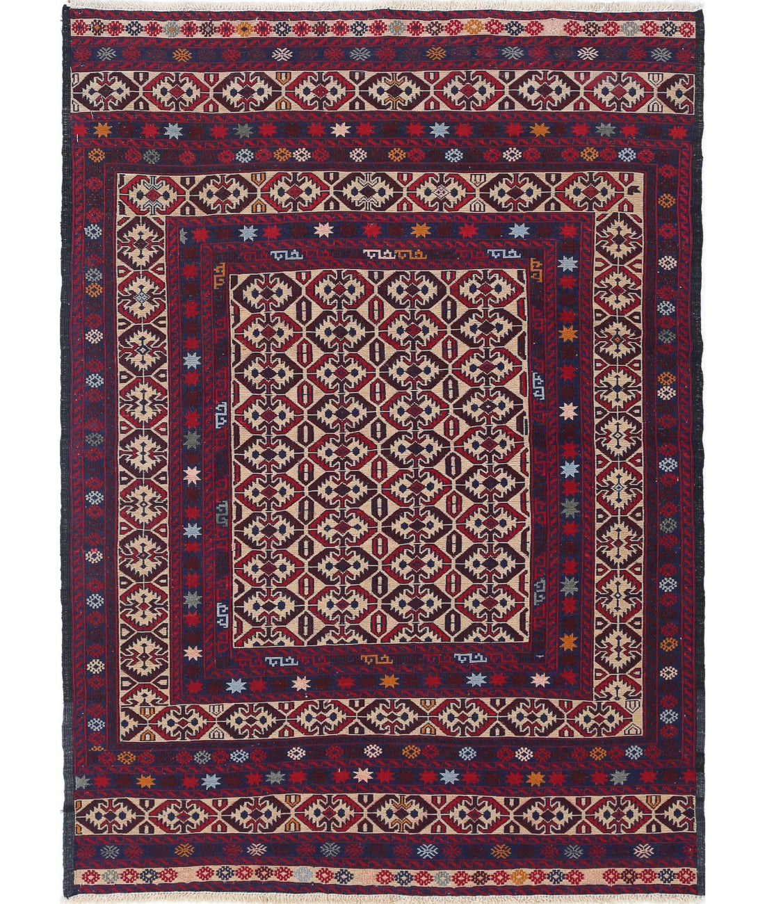 Maliki-Kilim 3'0'' X 4'3'' Hand-Woven Wool Kilim 3'0'' x 4'3'' (90 X 128) / Multi / Multi