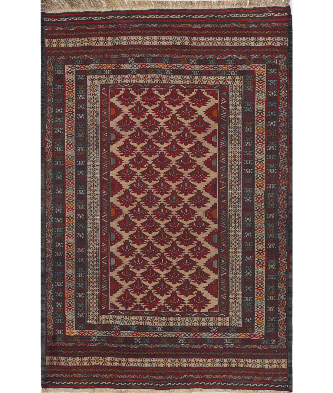 Maliki-Kilim 3'1'' X 4'10'' Hand-Woven Wool Kilim 3'1'' x 4'10'' (93 X 145) / Multi / Multi