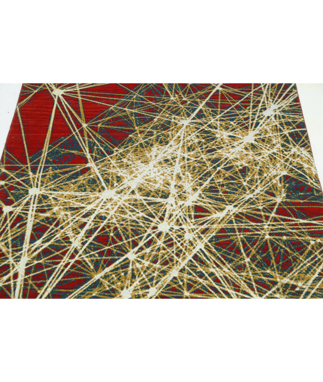 Dhanak 4'0'' X 5'9'' Power-Loomed Wool Rug 4'0'' x 5'9'' (120 X 173) / Red / Gold