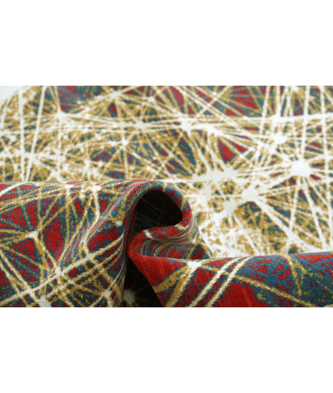 Dhanak 4'0'' X 5'9'' Power-Loomed Wool Rug 4'0'' x 5'9'' (120 X 173) / Red / Gold