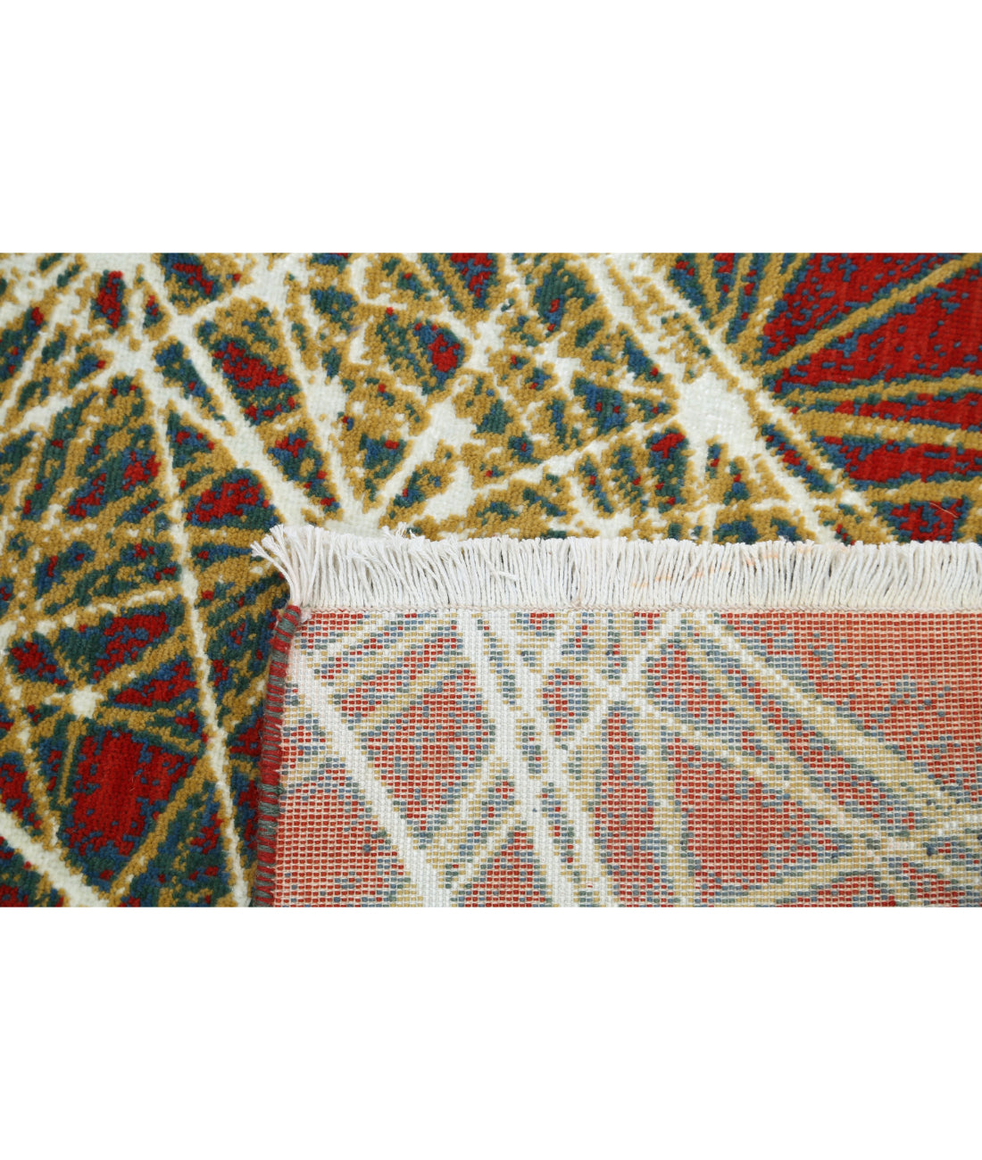 Dhanak 4'0'' X 5'9'' Power-Loomed Wool Rug 4'0'' x 5'9'' (120 X 173) / Red / Gold