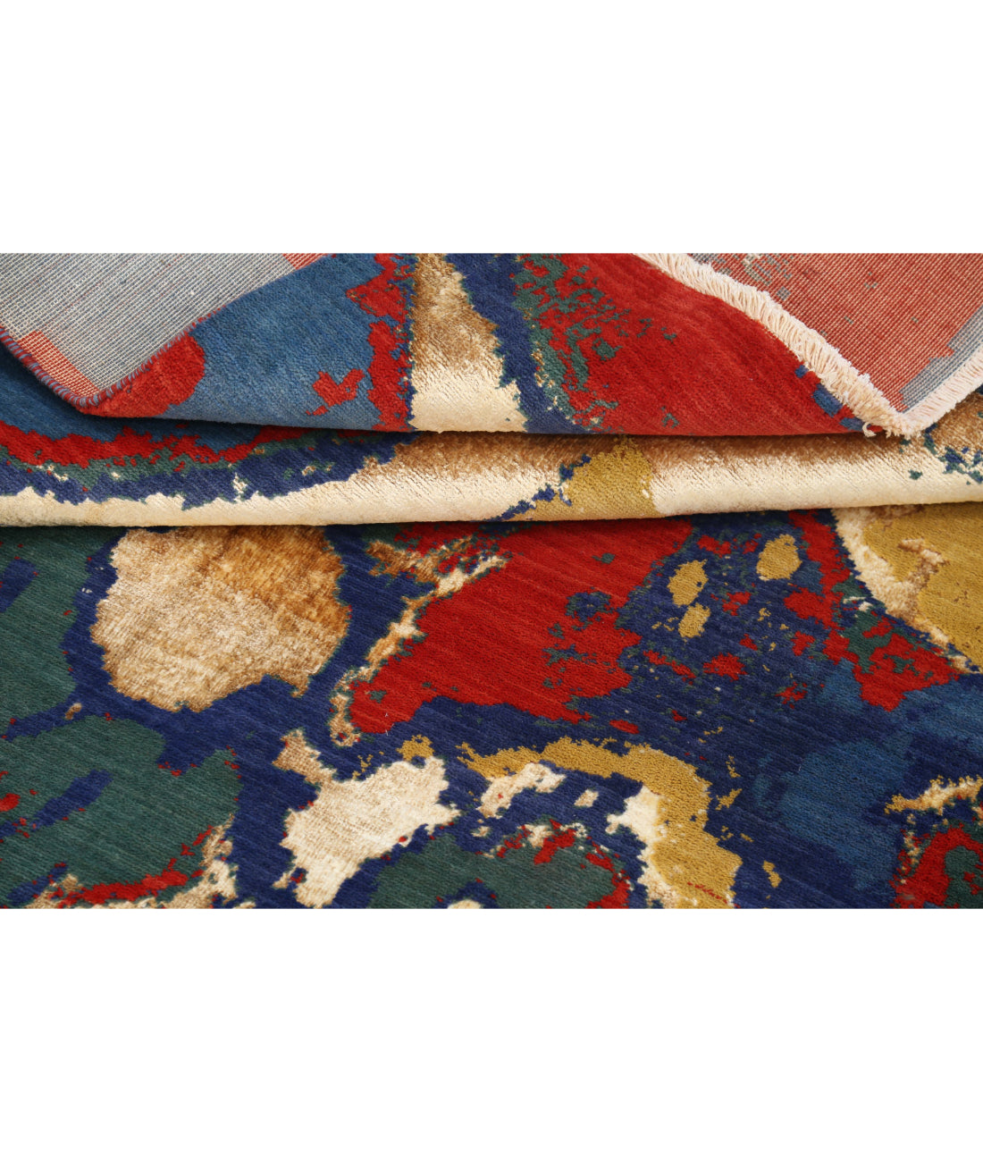 Dhanak 4'0'' X 5'10'' Power-Loomed Wool Rug 4'0'' x 5'10'' (120 X 175) / Blue / Red