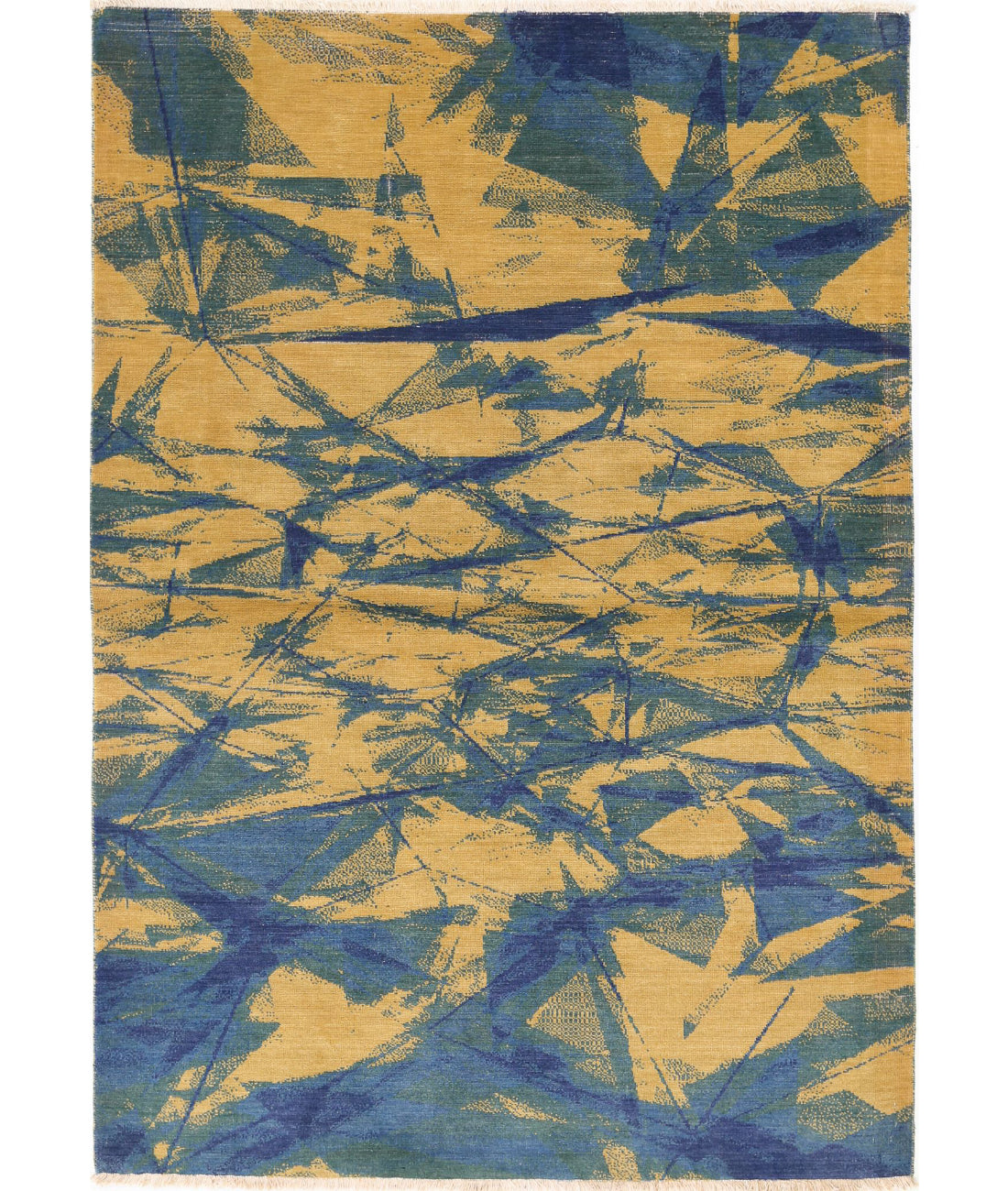 Dhanak 4'0'' X 5'10'' Power-Loomed Wool Rug 4'0'' x 5'10'' (120 X 175) / Gold / Green