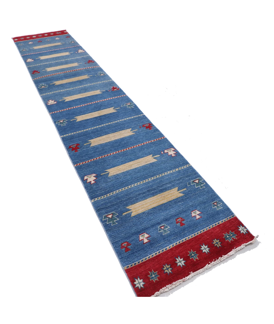 Power Loomed Ella Wool Rug 2' 5" X 12' 0" 2' 5" X 12' 0" (74 X 366) / Blue / Blue