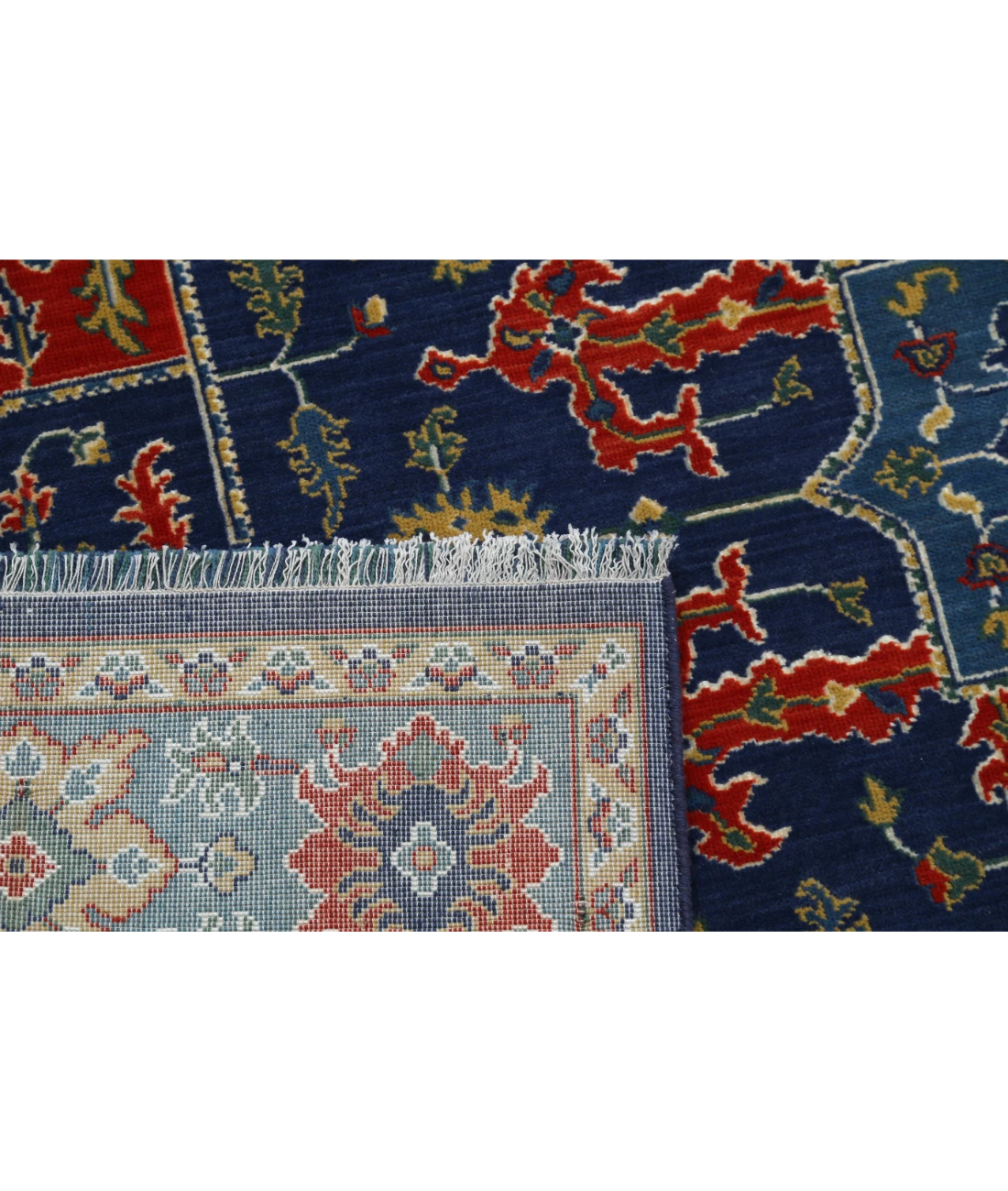 Gulshan 3'10'' X 6'1'' Power-Loomed Wool-Bamboo Silk Rug 3'10'' x 6'1'' (115 X 183) / Red / Blue