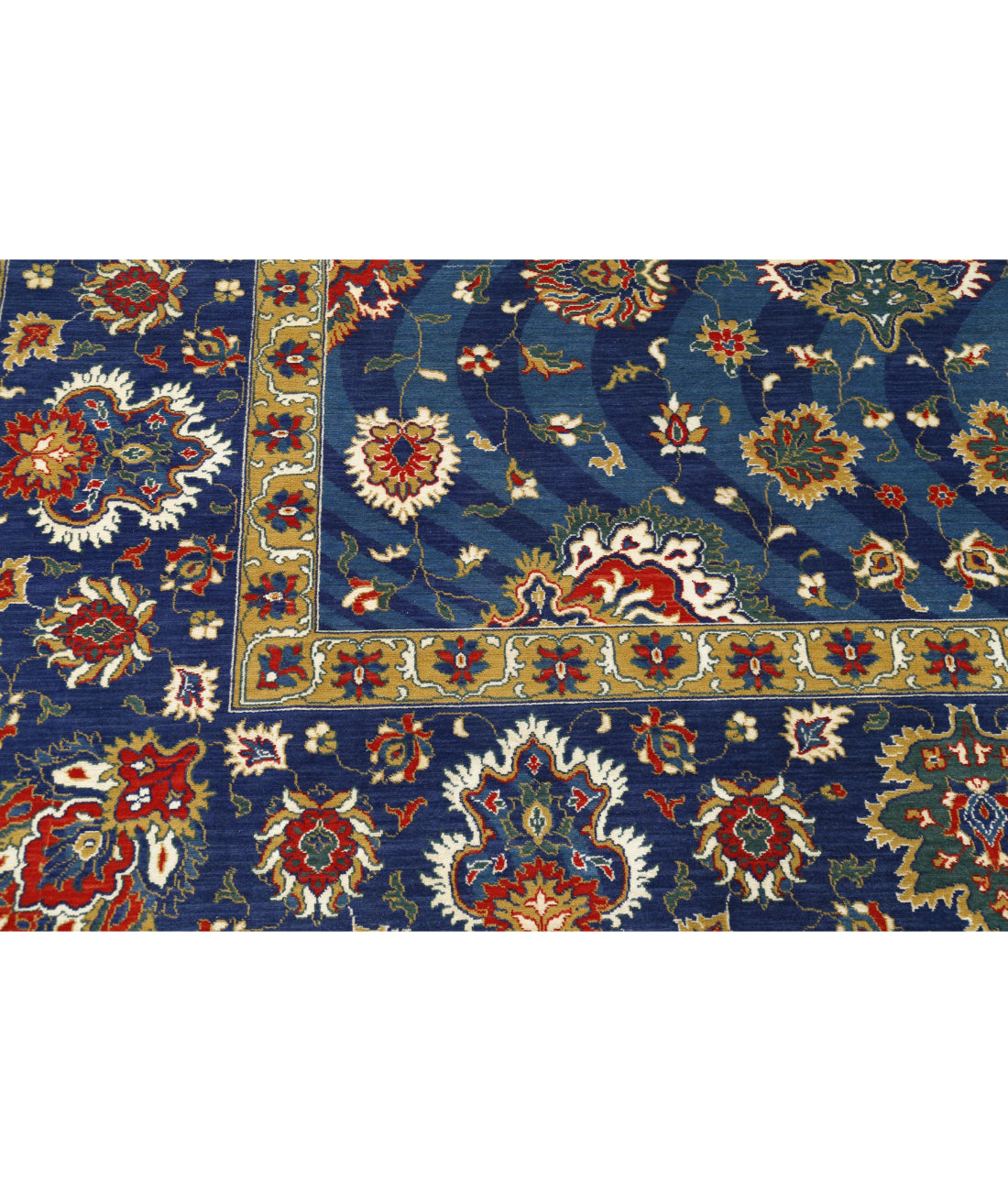 Gulshan 8'10'' X 12'4'' Power-Loomed Wool-Bamboo Silk Rug 8'10'' x 12'4'' (265 X 370) / Blue / Red