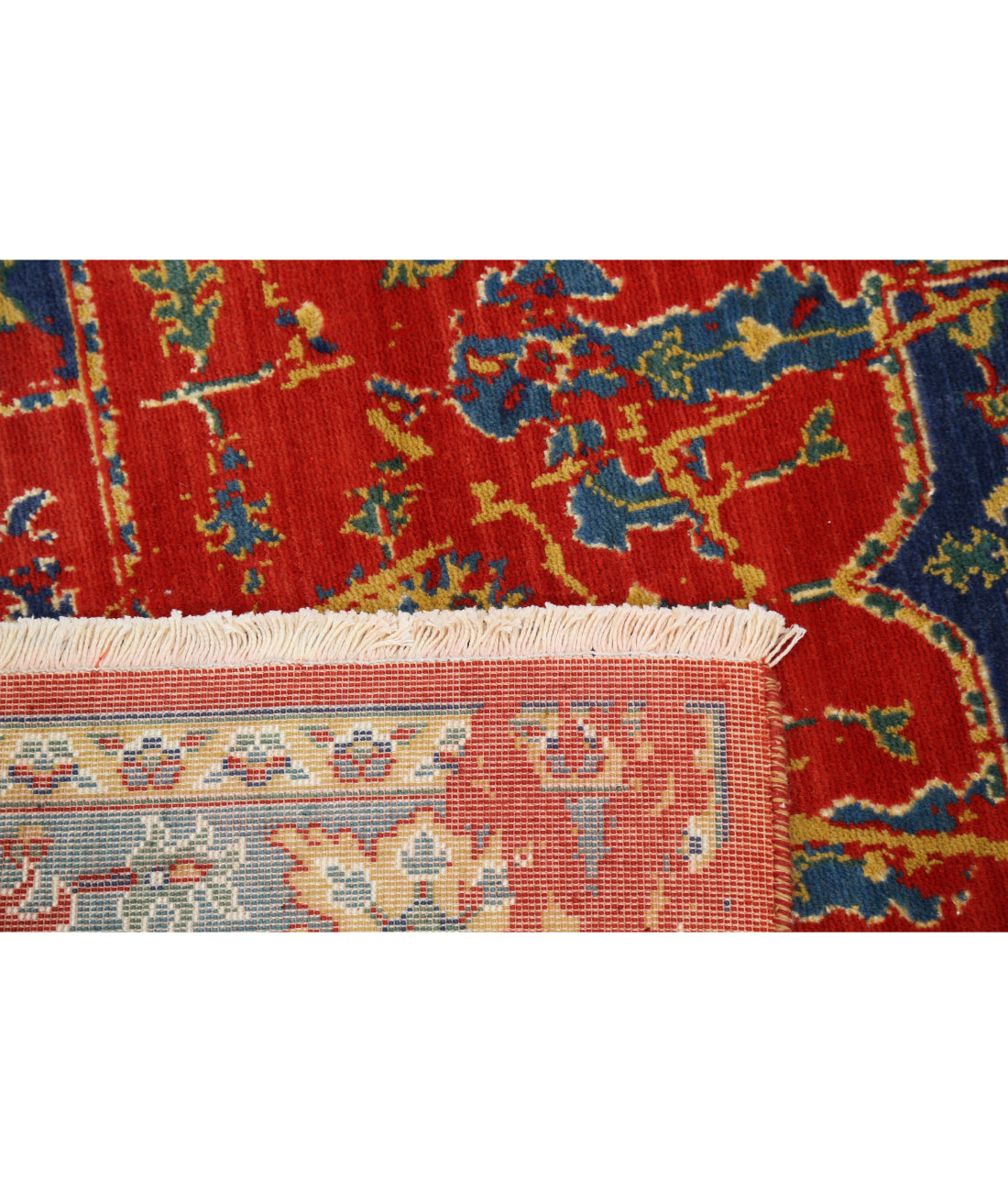 Gulshan 3'11'' X 5'10'' Power-Loomed Wool-Bamboo Silk Rug 3'11'' x 5'10'' (118 X 175) / Red / Blue