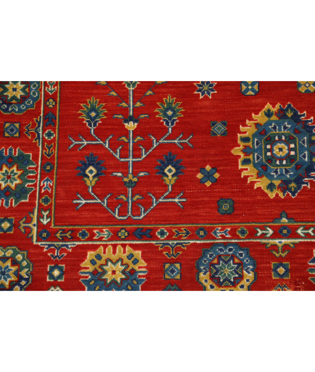 Gulshan 4'0'' X 5'9'' Power-Loomed Wool-Bamboo Silk Rug 4'0'' x 5'9'' (120 X 173) / Red / Blue