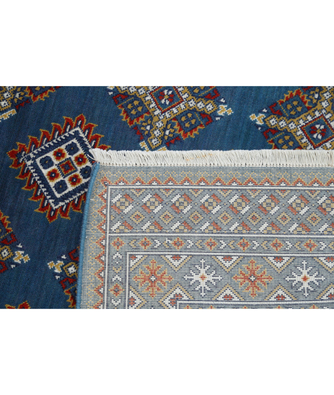 Gulshan 3'11'' X 6'0'' Power-Loomed Wool-Bamboo Silk Rug 3'11'' x 6'0'' (118 X 180) / Blue / Red