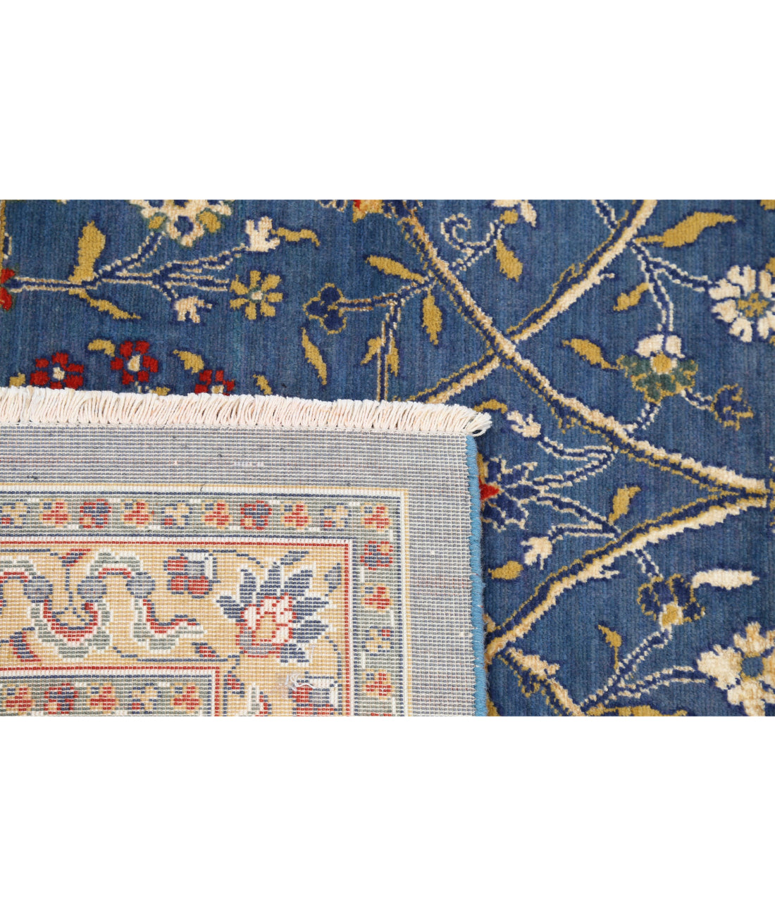 Gulshan 8'10'' X 12'2'' Power-Loomed Wool-Bamboo Silk Rug 8'10'' x 12'2'' (265 X 365) / Blue / Red