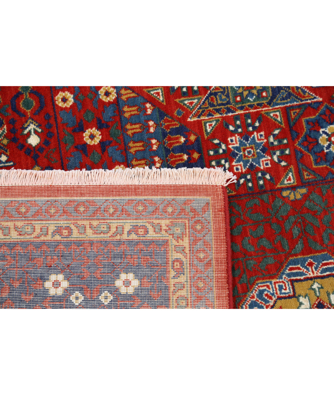 Gulshan 8'10'' X 11'11'' Power-Loomed Wool-Bamboo Silk Rug 8'10'' x 11'11'' (265 X 358) / Red / Blue