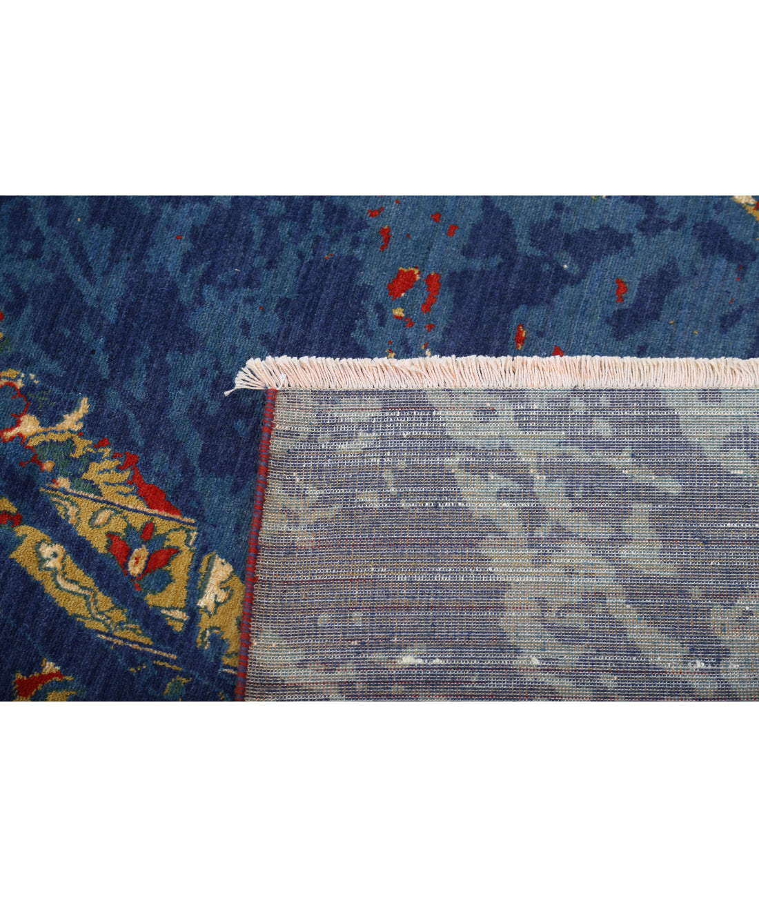Gulshan 8'11'' X 12'4'' Power-Loomed Wool-Bamboo Silk Rug 8'11'' x 12'4'' (268 X 370) / Red / Blue