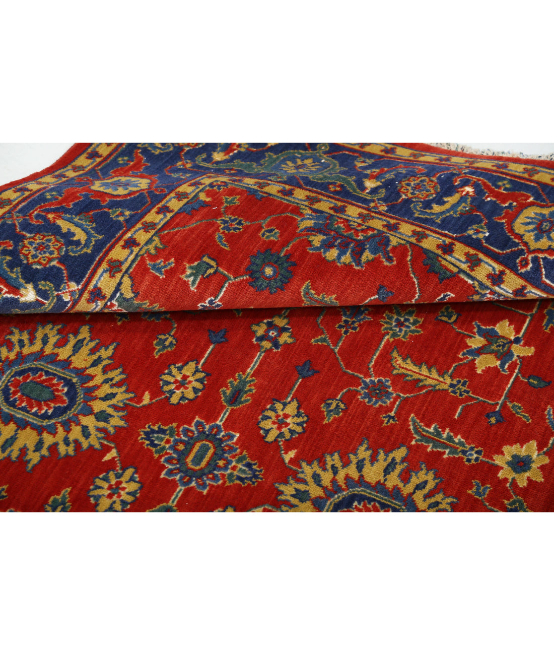 Gulshan 3'10'' X 6'0'' Power-Loomed Wool-Bamboo Silk Rug 3'10'' x 6'0'' (115 X 180) / Red / Blue