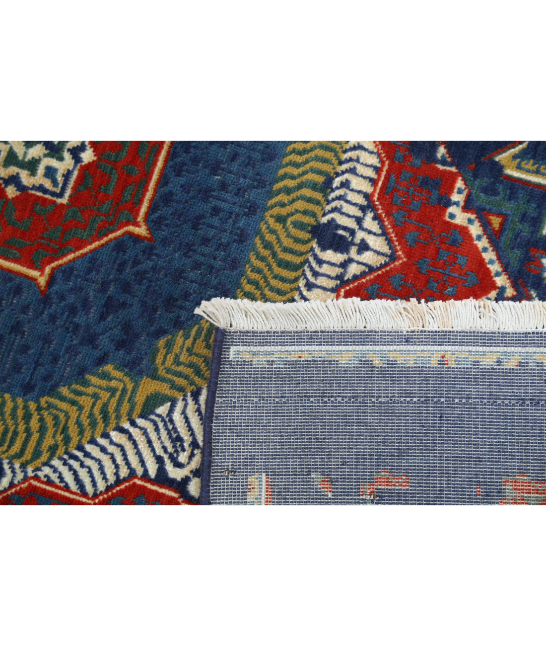 Gulshan 4'0'' X 5'9'' Power-Loomed Wool-Bamboo Silk Rug 4'0'' x 5'9'' (120 X 173) / Blue / Blue