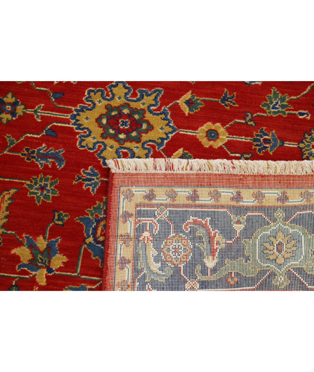 Gulshan 3'10'' X 6'0'' Power-Loomed Wool-Bamboo Silk Rug 3'10'' x 6'0'' (115 X 180) / Red / Blue