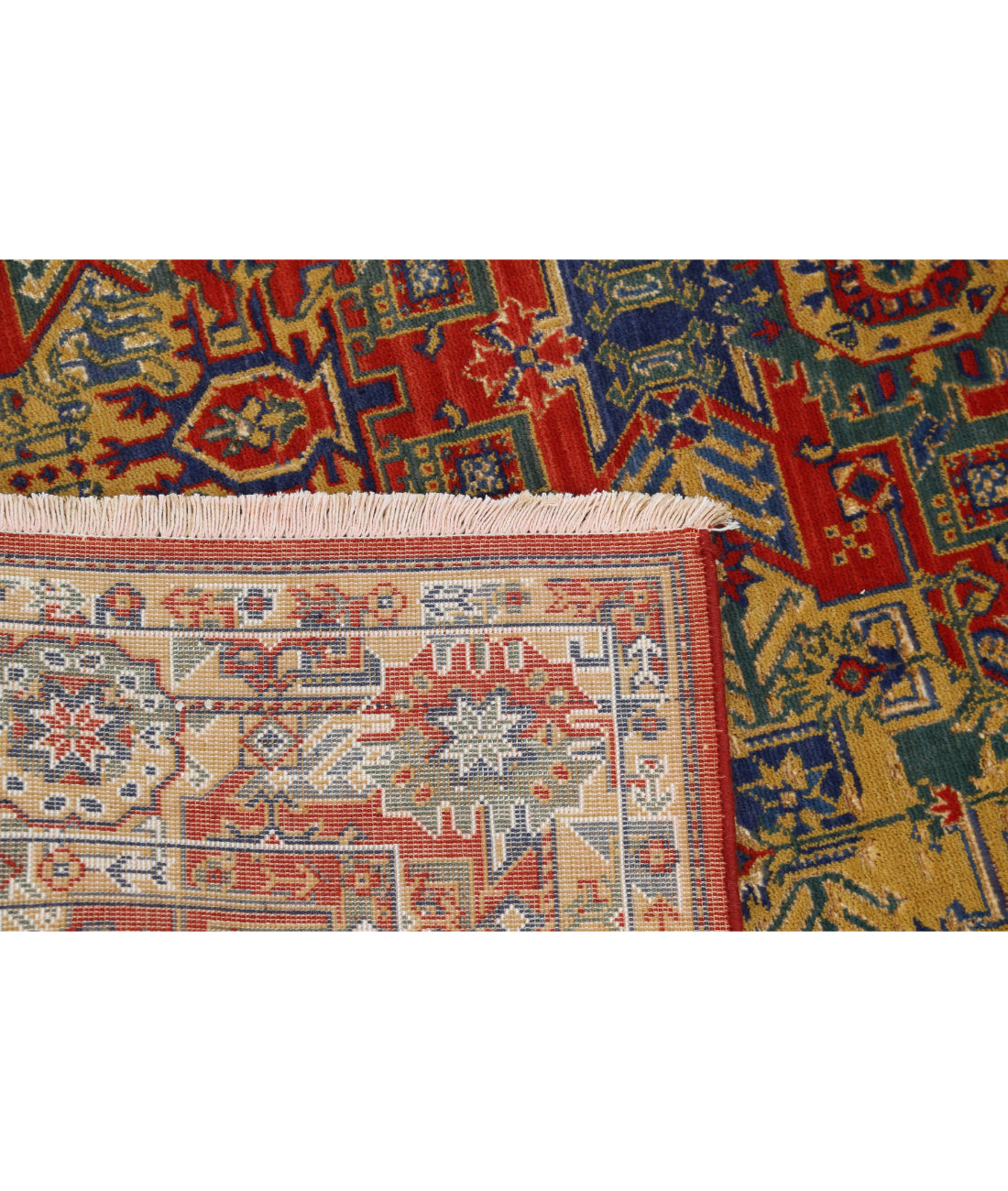 Gulshan 3'11'' X 5'9'' Power-Loomed Wool-Bamboo Silk Rug 3'11'' x 5'9'' (118 X 173) / Red / Blue