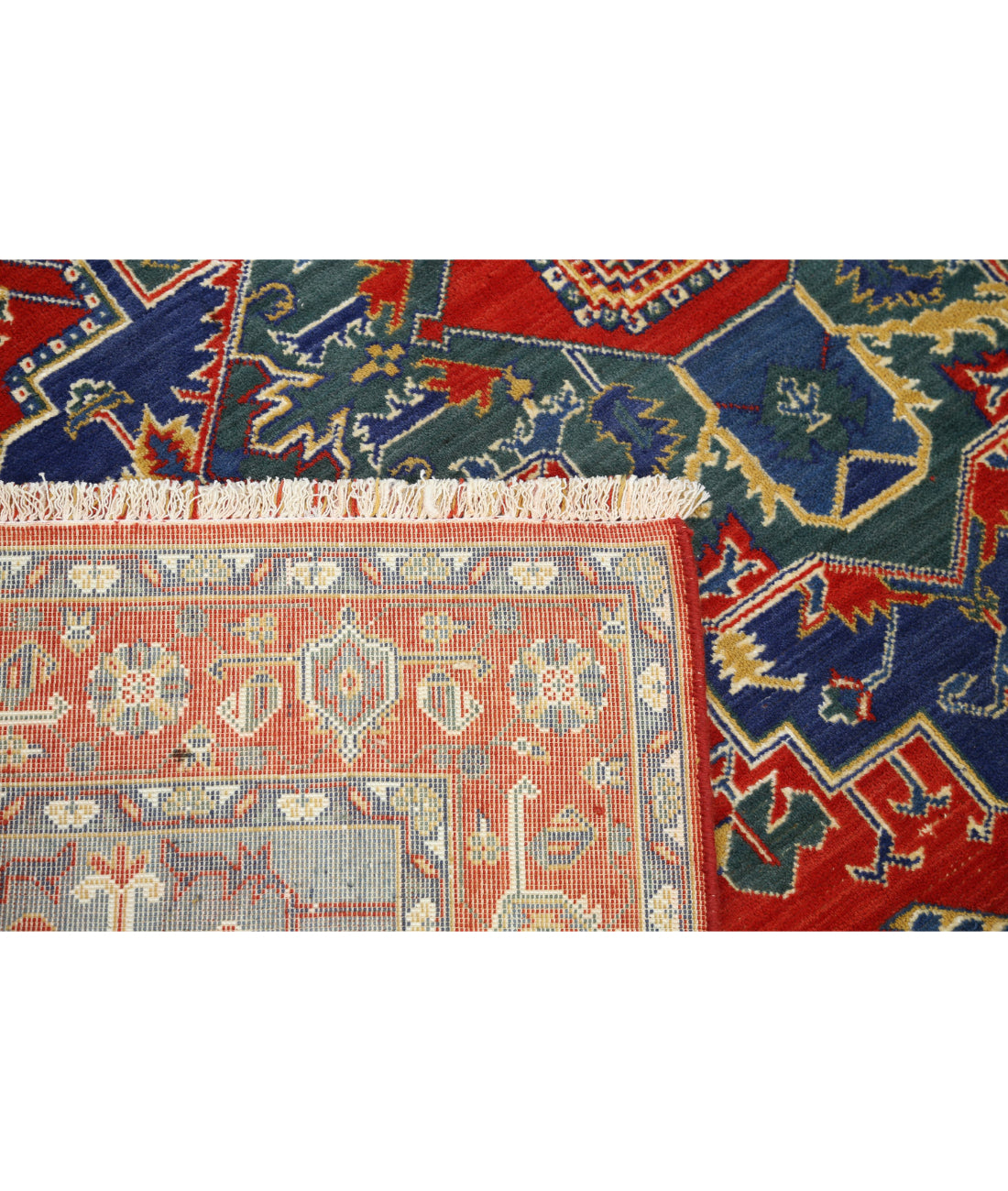 Gulshan 3'1'' X 6'0'' Power-Loomed Wool-Bamboo Silk Rug 3'1'' x 6'0'' (93 X 180) / Red / Blue