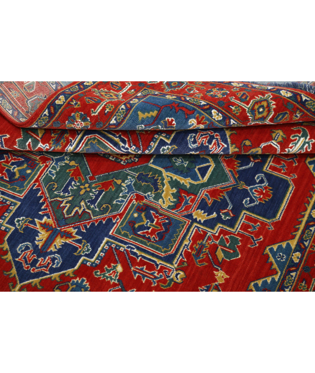 Gulshan 3'10'' X 6'0'' Power-Loomed Wool-Bamboo Silk Rug 3'10'' x 6'0'' (115 X 180) / Red / Blue