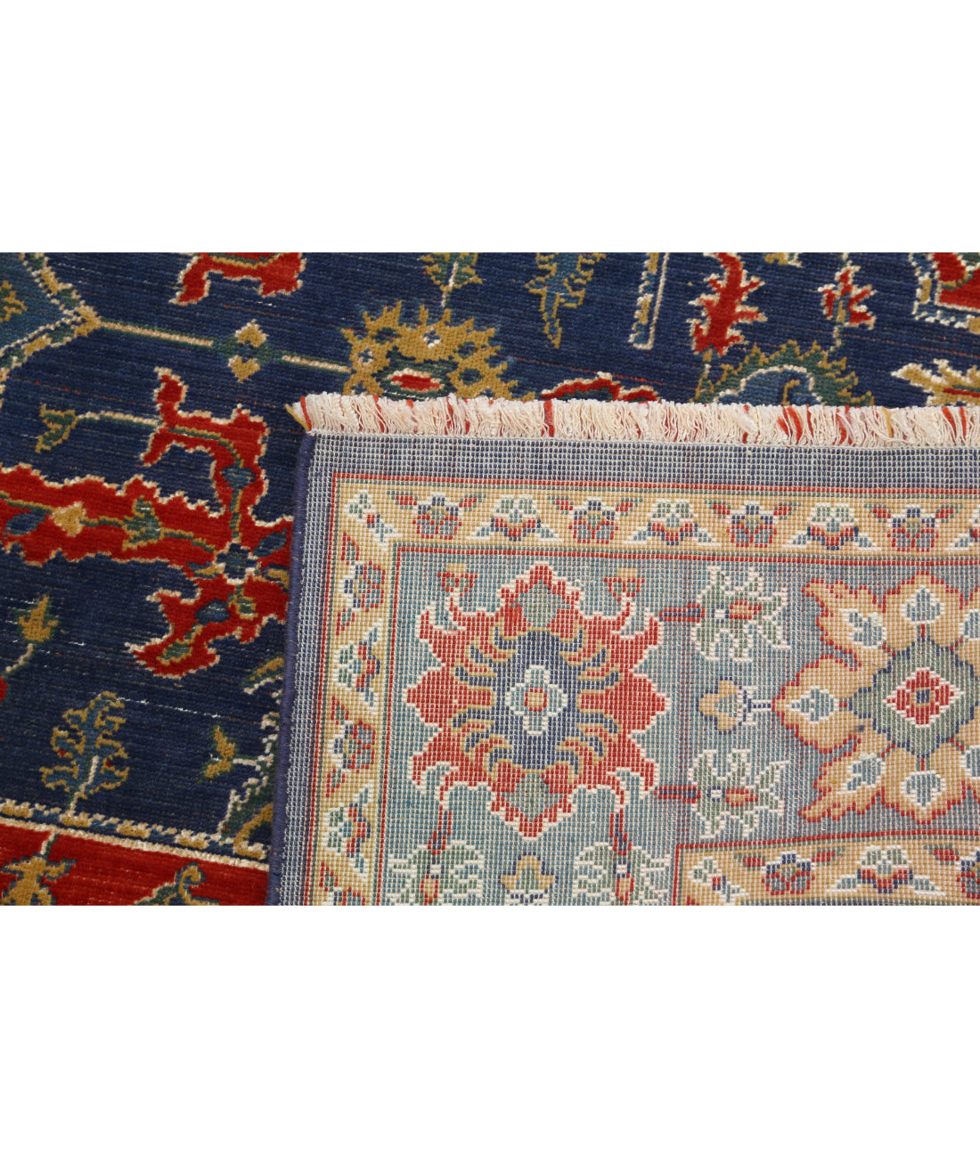 Gulshan 3'10'' X 6'0'' Power-Loomed Wool-Bamboo Silk Rug 3'10'' x 6'0'' (115 X 180) / Red / Blue