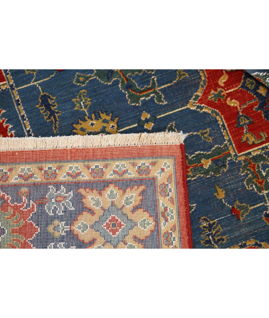 Gulshan 3'10'' X 6'0'' Power-Loomed Wool-Bamboo Silk Rug 3'10'' x 6'0'' (115 X 180) / Red / Blue