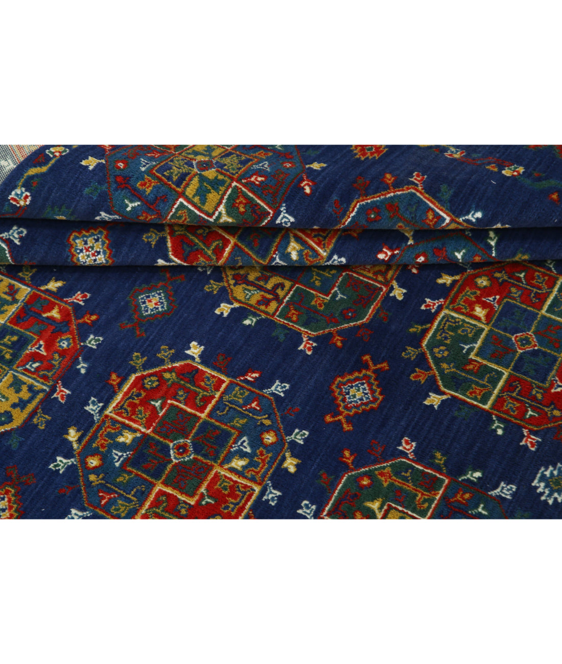 Gulshan 3'10'' X 6'0'' Power-Loomed Wool-Bamboo Silk Rug 3'10'' x 6'0'' (115 X 180) / Blue / Red