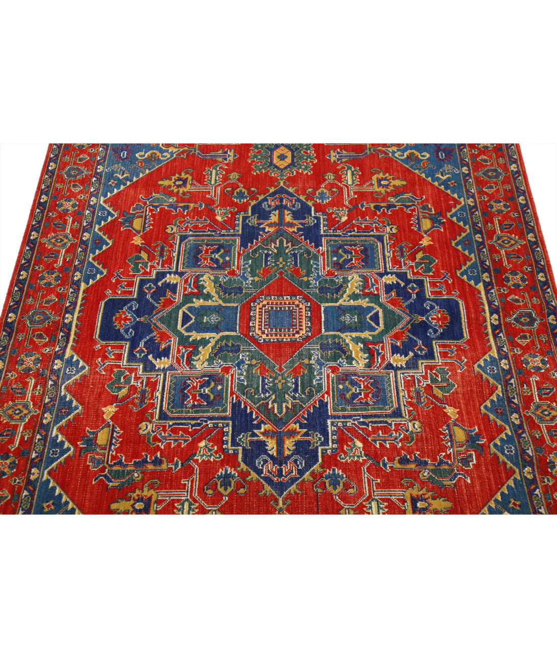 Gulshan 3'10'' X 6'0'' Power-Loomed Wool-Bamboo Silk Rug 3'10'' x 6'0'' (115 X 180) / Red / Blue