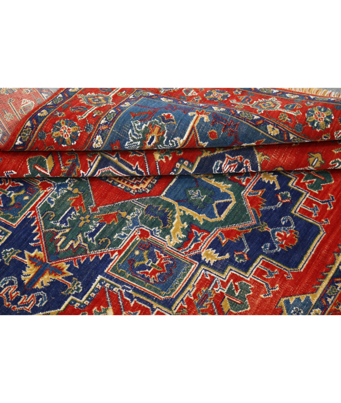 Gulshan 3'10'' X 6'0'' Power-Loomed Wool-Bamboo Silk Rug 3'10'' x 6'0'' (115 X 180) / Red / Blue