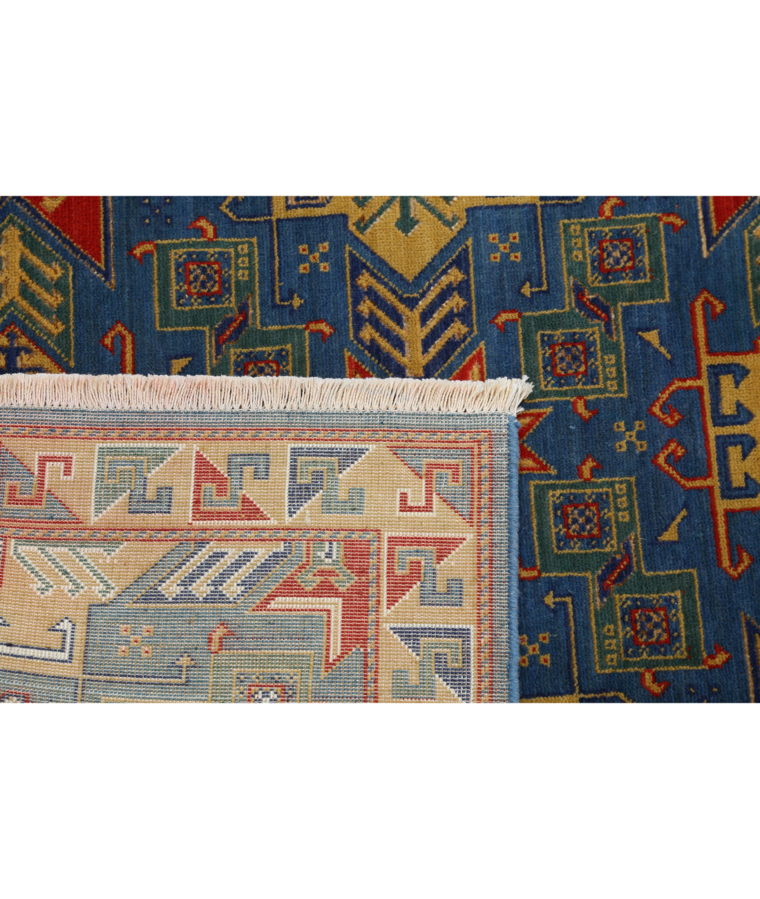 Gulshan 4'0'' X 5'9'' Power-Loomed Wool-Bamboo Silk Rug 4'0'' x 5'9'' (120 X 173) / Blue / Gold