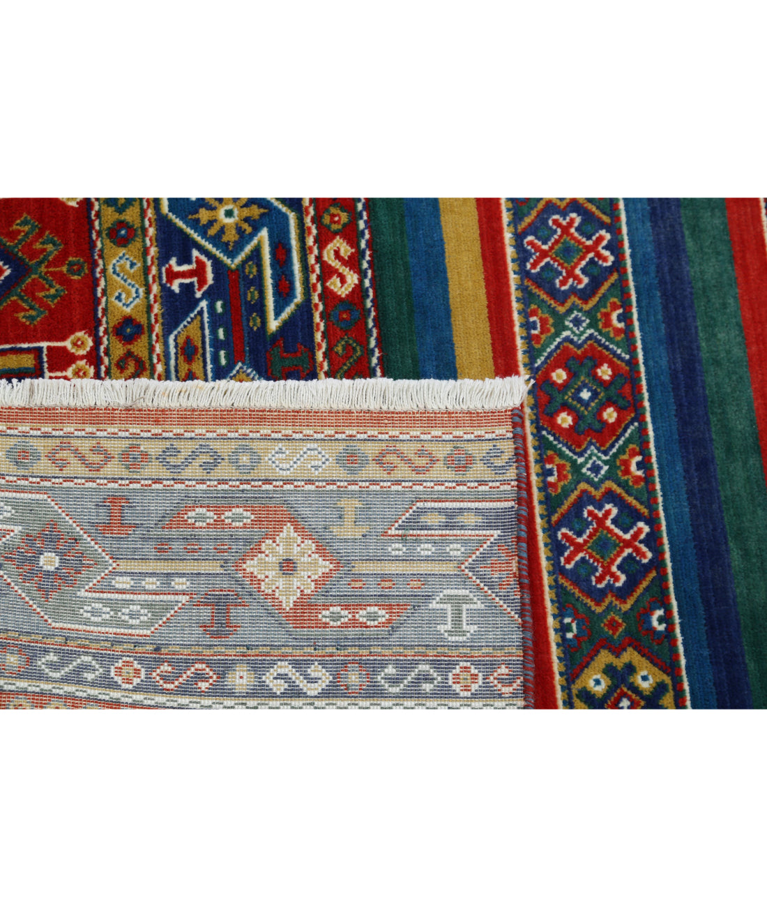 Gulshan 4'0'' X 5'10'' Power-Loomed Wool-Bamboo Silk Rug 4'0'' x 5'10'' (120 X 175) / Blue / Green