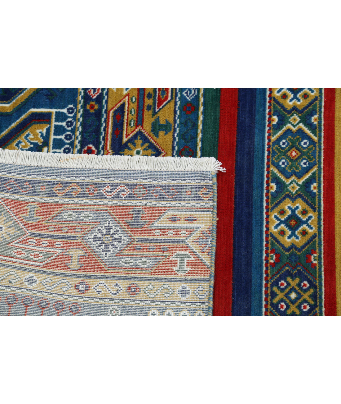 Gulshan 4'0'' X 5'10'' Power-Loomed Wool-Bamboo Silk Rug 4'0'' x 5'10'' (120 X 175) / Blue / Green