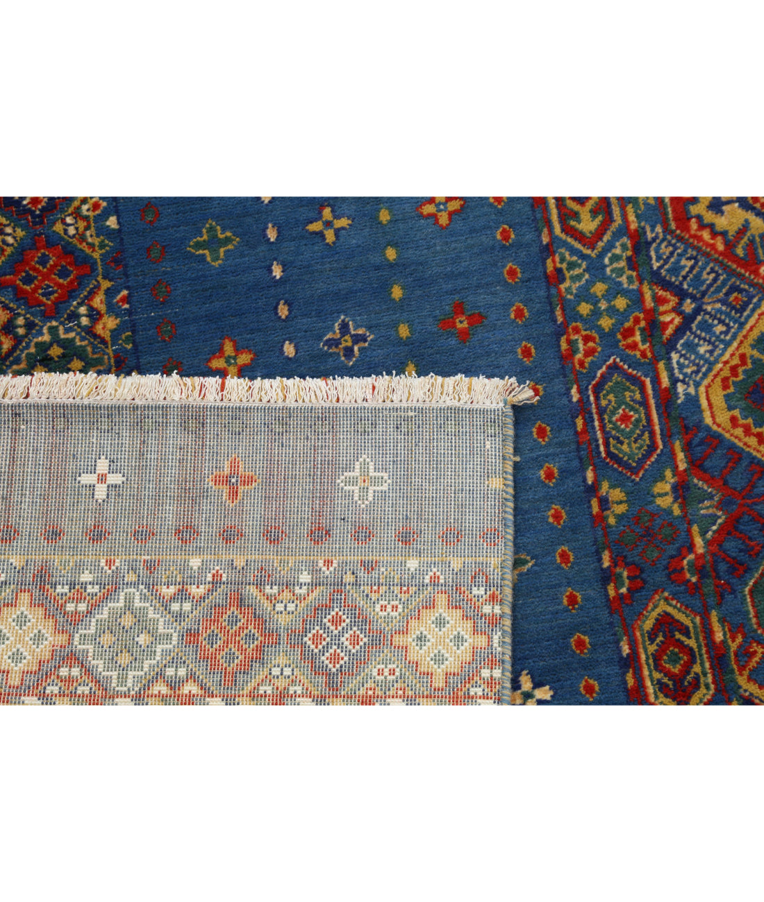 Gulshan 3'10'' X 6'0'' Power-Loomed Wool-Bamboo Silk Rug 3'10'' x 6'0'' (115 X 180) / Blue / Red