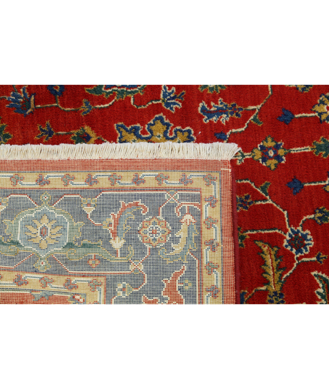 Gulshan 4'0'' X 5'10'' Power-Loomed Wool-Bamboo Silk Rug 4'0'' x 5'10'' (120 X 175) / Red / Blue