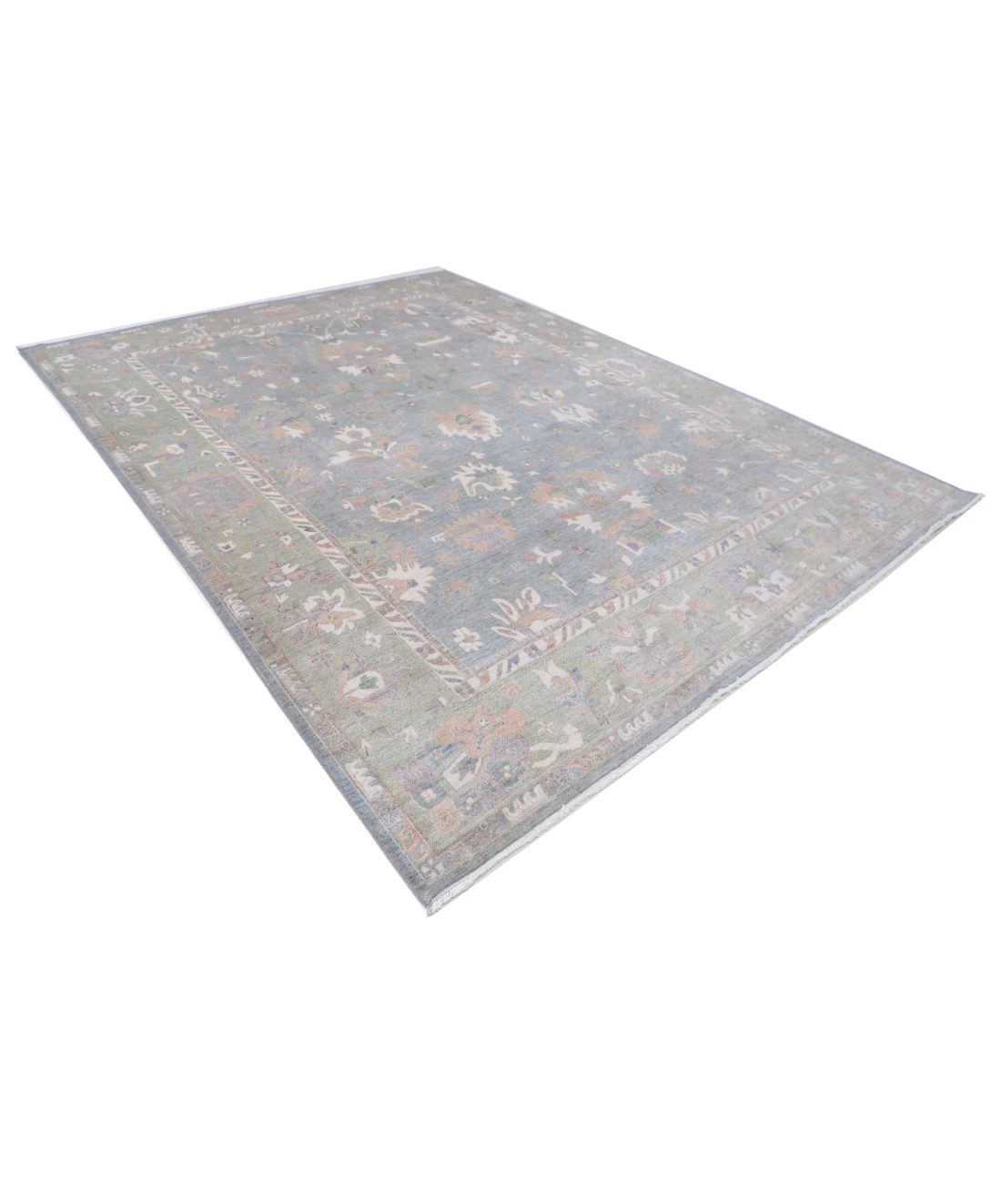 Power Loomed Lily Wool Rug 8' 10" X 11' 10" 8' 10" X 11' 10" (269 X 361) / Grey / Green